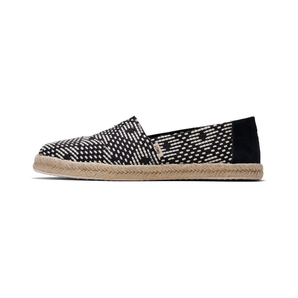 Toms - Black Geometric Diamond Espadrilles, vegane Schuhe