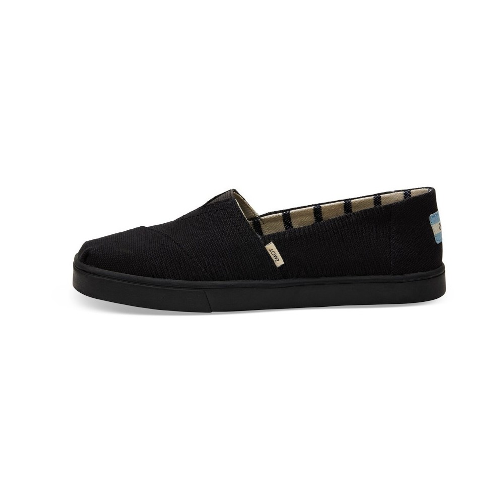 Vegane Schuhe von Toms - Black Cupsole Alpargata