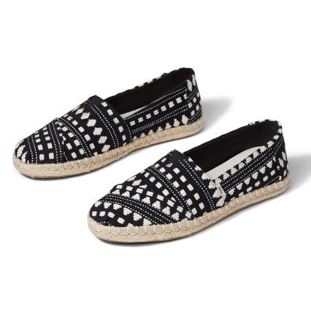 Toms - Black Global Woven, vegane Sommer-Schuhe für Frauen