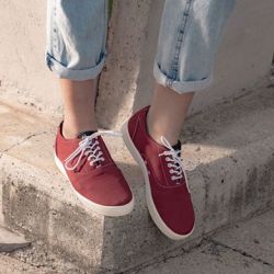 Ahimsa - Wave Red, vegane Schuhe für Frauen