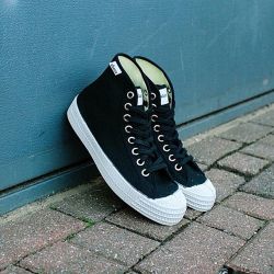 Novesta - Star Dribble Black, veganer Sneaker aus Bio-Baumwolle