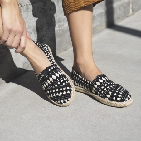 Toms - Black Global Woven, vegane Sommer-Schuhe für Frauen