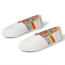 Toms - White Unity Rainbow Alpargata, vegane Schuhe