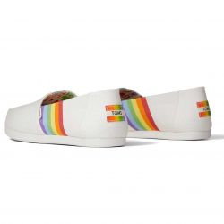 Toms - White Unity Rainbow Alpargata, vegane Schuhe