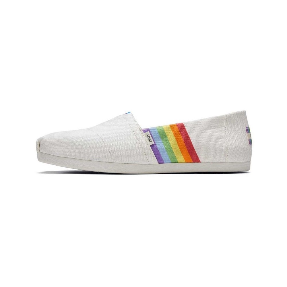 Toms - White Unity Rainbow Alpargata, vegane Schuhe