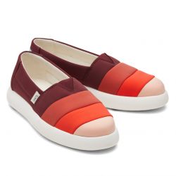 Toms - Mallow Alpargata Burgundy Multi, veganer Slipper