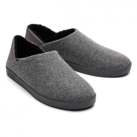 Toms - Ezra Grey Tone Felt, veganer und nachhaltiger Hausschuh