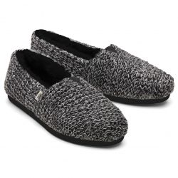 Toms - Black Multi Cozy Sweater, nachhaltige und vegane Hausschuhe