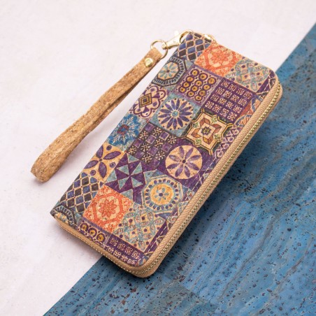 Natural Cork Lilac Women Wallet, vegane Geldbörse