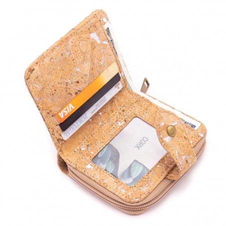 Silver Cork Wallet Small, vegane Geldbörse