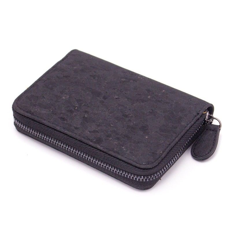 Black Cork Wallet Small, vegane Geldbörse