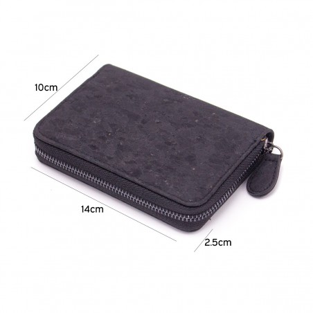 Black Cork Wallet Small, vegane Geldbörse