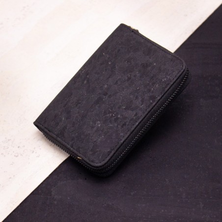 Black Cork Wallet Small, vegane Geldbörse