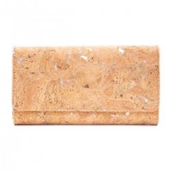 Natural Cork Silver Women Wallet, veganer Geldbeutel