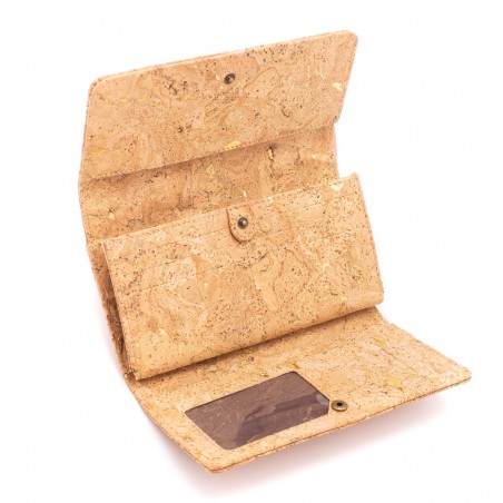 Natural Cork Silver Women Wallet, veganer Geldbeutel