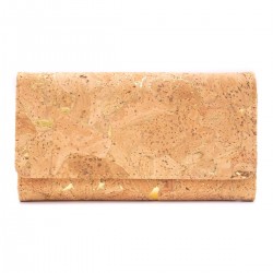 Natural Cork Gold Women Wallet, veganer Geldbeutel