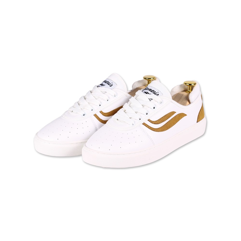 Genesis - G-Daily White/Mustard, nachhaltiger, fairer und veganer Sneaker