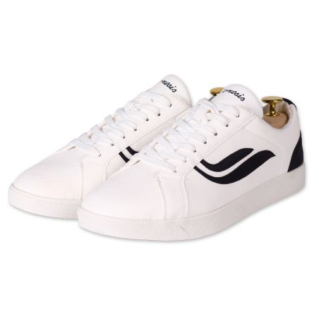 Genesis - G-Helá Cornwaste White/Black, nachhaltiger, fairer und veganer Sneaker