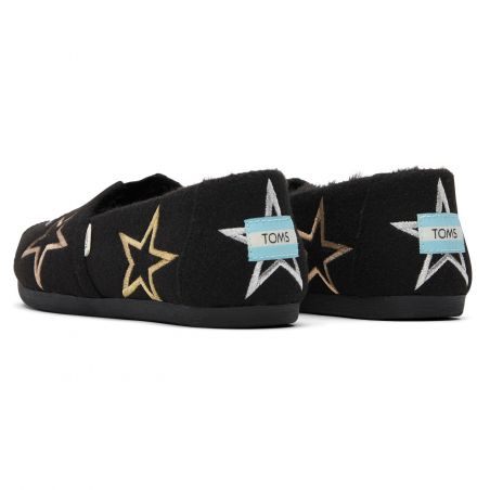 Toms - Black Two Tone Star (gefüttert), veganer Schuh gefüttert