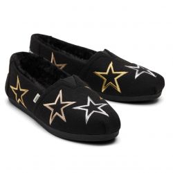 Toms - Black Two Tone Star (gefüttert), veganer Schuh gefüttert