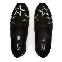 Toms - Black Two Tone Star (gefüttert), veganer Schuh gefüttert