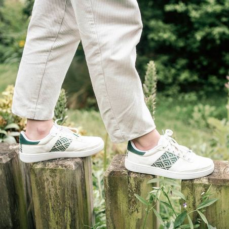 N’go - Saigon Vegan White / Petrol Kon Tum, faire und vegane Sneaker