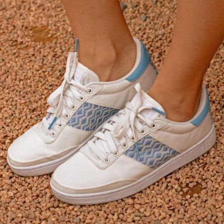 N’go - Saigon White / Sky Blue Vinh Hy, faire und vegane Sneaker