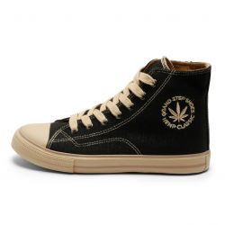 Grand Step Shoes - Billy Black, vegane Hanf-Sneaker