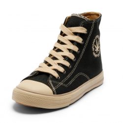Grand Step Shoes - Billy Black, vegane Hanf-Sneaker