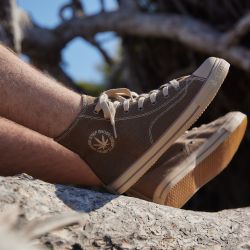 Grand Step Shoes - Billy Taupe, nachhaltige und vegane Hanf-Sneaker