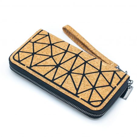 Natural Cork Geometric Women Wallet 02, veganes Portemonnaie