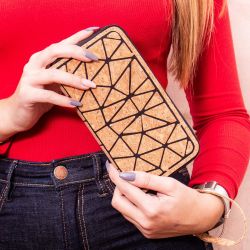 Natural Cork Geometric Women Wallet 02, veganes Portemonnaie