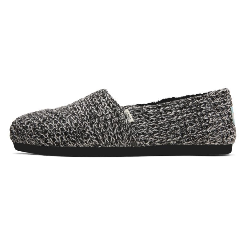 Toms - Black Multi Cozy Sweater (gefüttert), vegane Hausschuhe