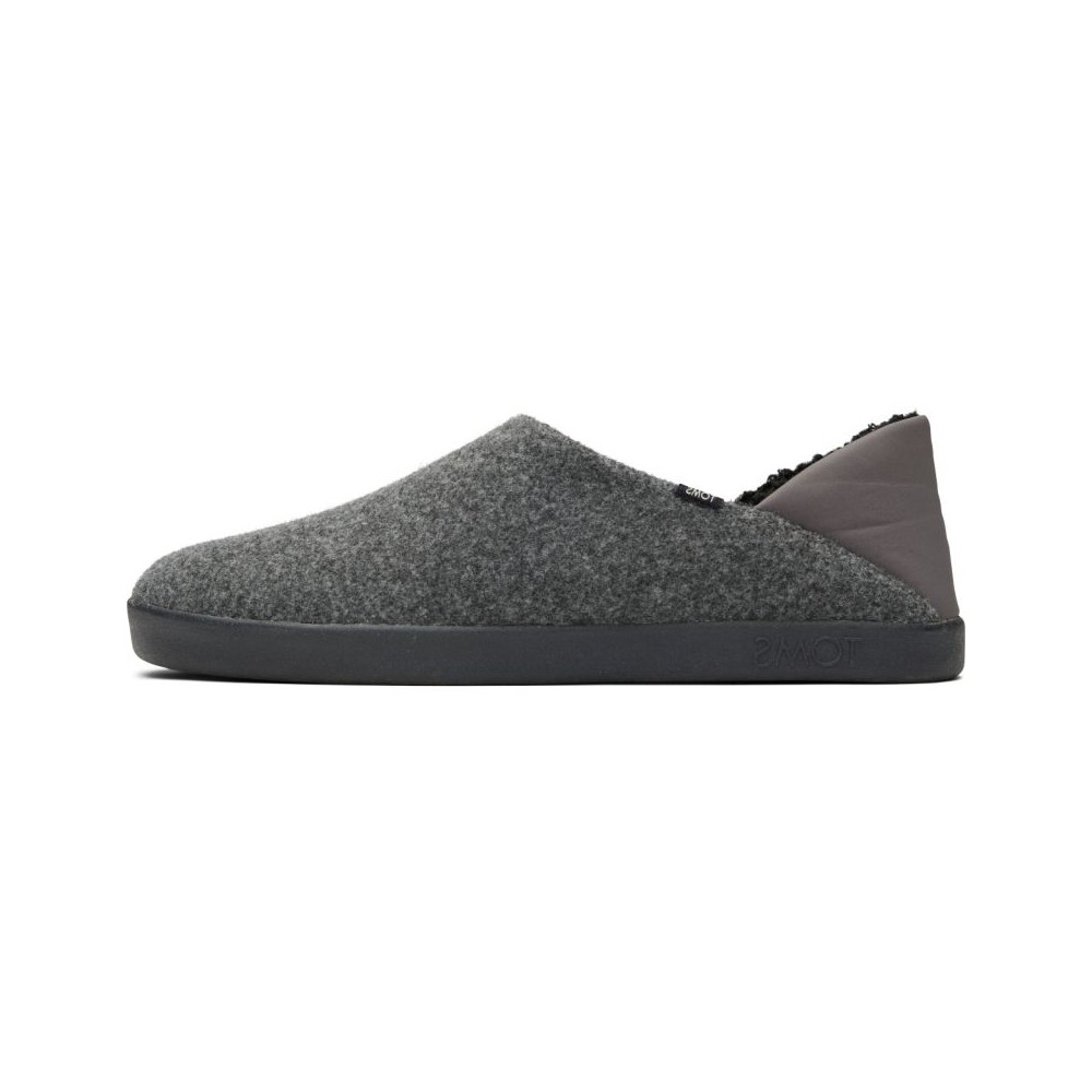 Toms - Ezra Grey Tone Felt, vegane Hausschuhe