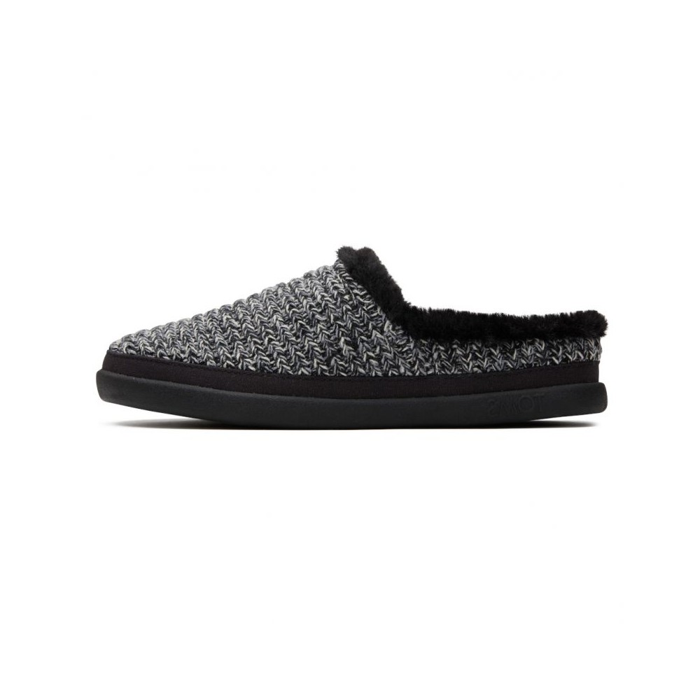 Toms - Black Multi Cozy Slipper, vegane Hausschuhe