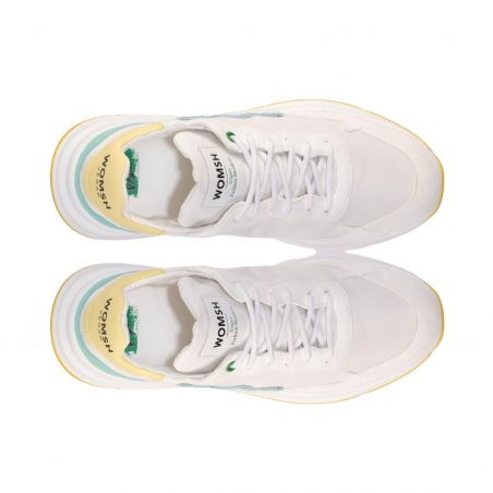 Womsh - Vegan Wave White Green, nachhaltige Sneaker