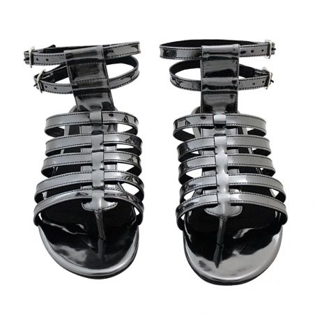 Fair - Gladiator Silver, vegane Sandalen