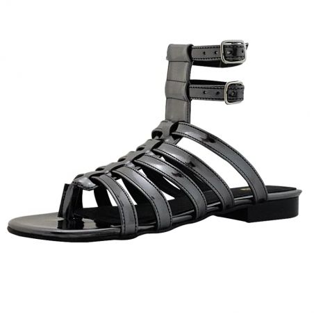 Fair - Gladiator Silver, vegane Sandalen