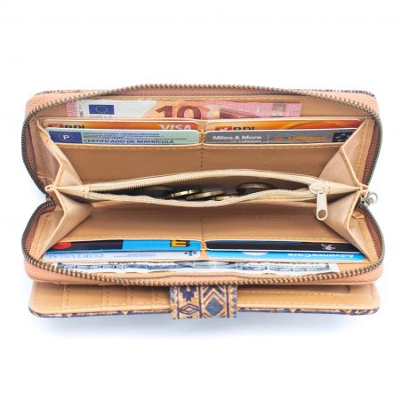 copy of Ethnic Havana pattern, veganes Portemonnaie aus Kork