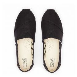 Toms - Black Cotton Alpargata, vegane Schuhe