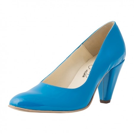 Vegane Pumps, Bella Storia - Dorothy Light Blue Patent Dekollete