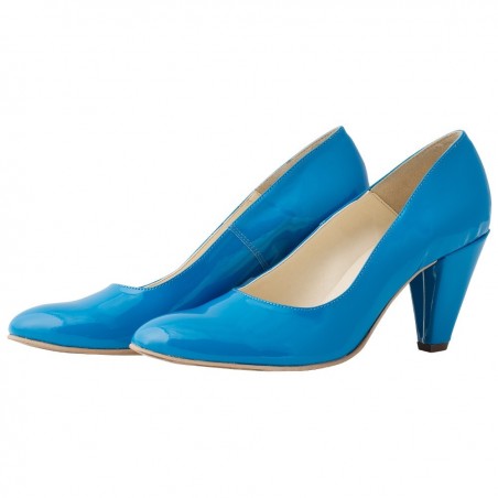 Vegane Pumps, Bella Storia - Dorothy Light Blue Patent Dekollete