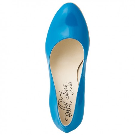 Vegane Pumps, Bella Storia - Dorothy Light Blue Patent Dekollete