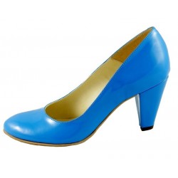 Vegane Pumps, Bella Storia - Dorothy Light Blue Patent Dekollete