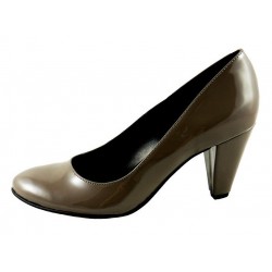 Bella Storia - Dorothy Cappuccino Patent Dekollete, vegane Pumps