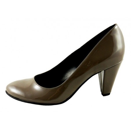 Bella Storia - Dorothy Cappuccino Patent Dekollete, vegane Pumps