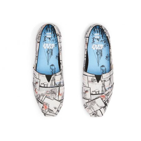 Vegane Schuhe von Toms - White StarWars Print Alpargata