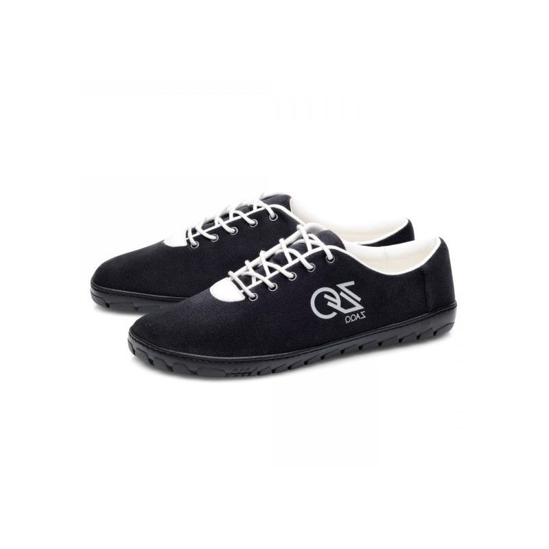 Zaqq - vegane Barfußschuhe "Qaro Black/White"