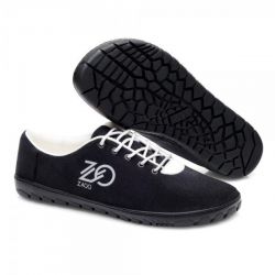 Zaqq - vegane Barfußschuhe "Qaro Black/White"