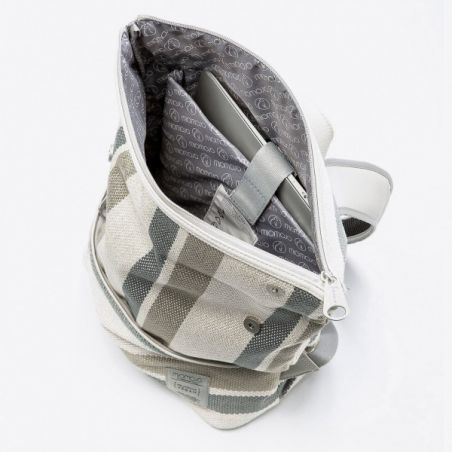 Miomojo - Essential Backpack Stripes Grey, vegane Fair-Trade Tasche